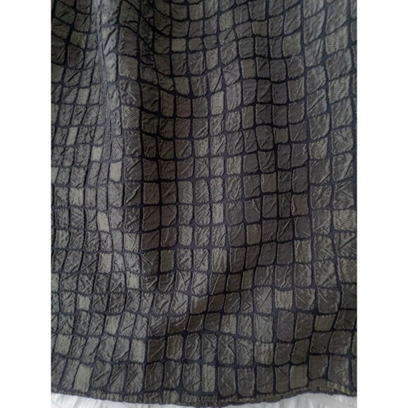 Isaac Mizrahi Green Black Geometric Flared Short Skirt Fairy Goth Punk Large - Picture 3 of 12